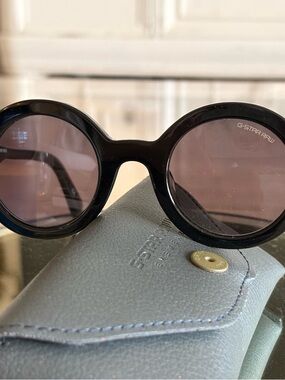 G Star Raw Fat Wilton Thick Round Black Sunglasses with Tinted Lenses